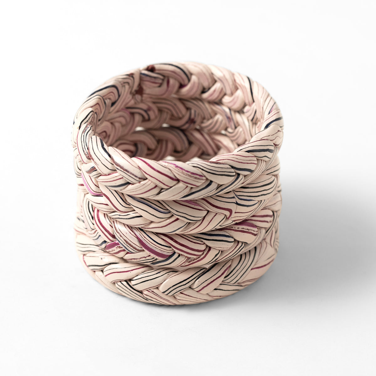 Braided White Lac Bangle