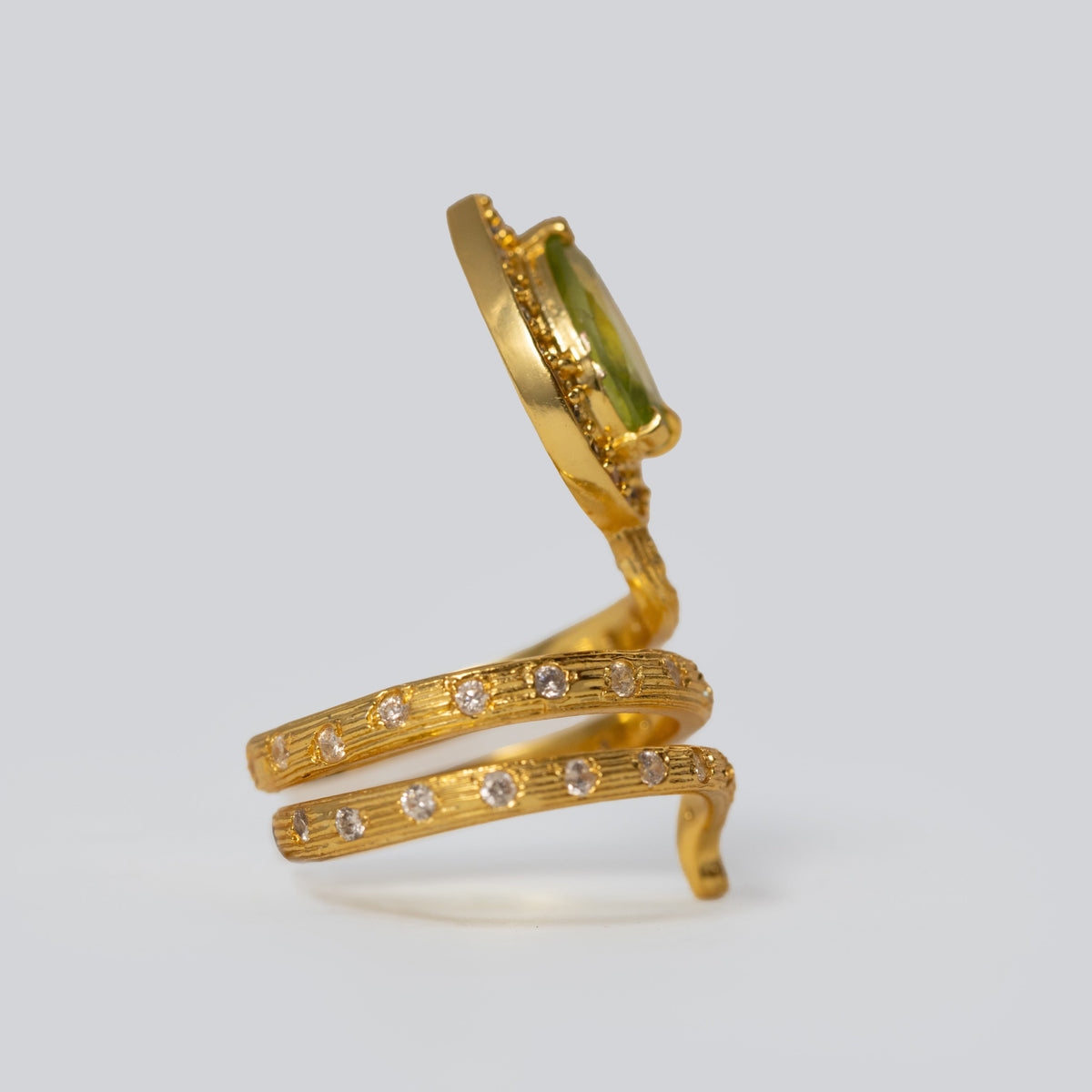 Gilded Coil Birthstone Ring