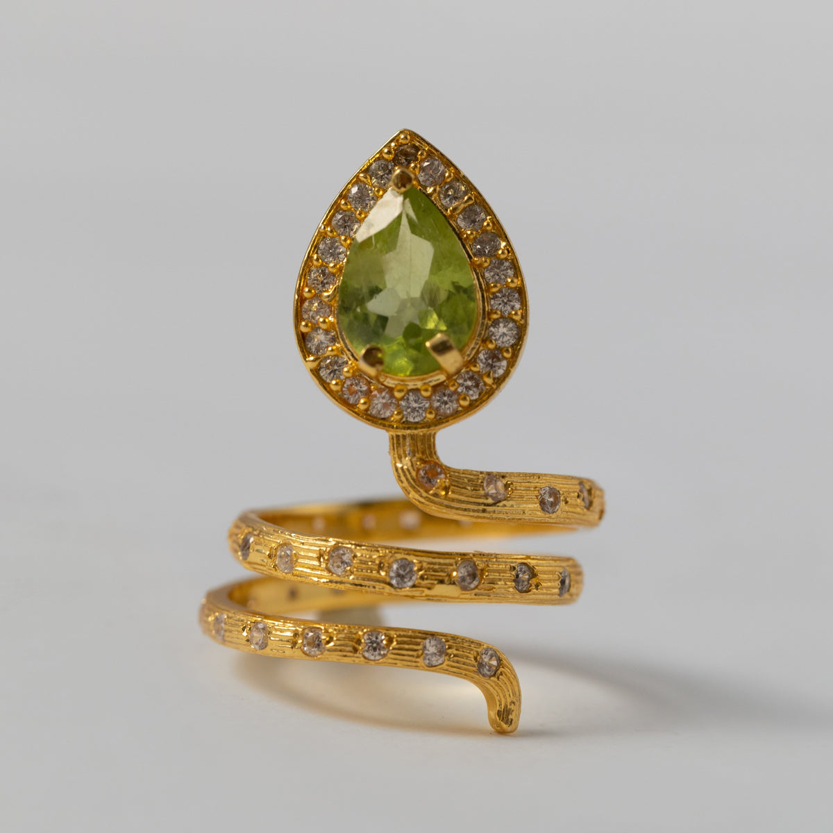 Gilded Coil Birthstone Ring